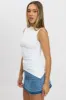 White Sleeveless Top Asymmetric Hem sold by Ally Fashion