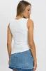 White Sleeveless Top Asymmetric Hem sold by Ally Fashion