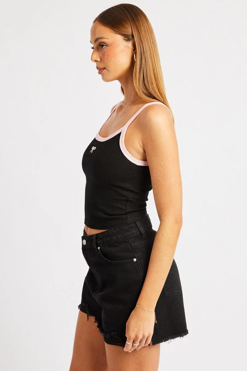Black Graphic Singlet Top sold by Ally Fashion product image thumbnail 4