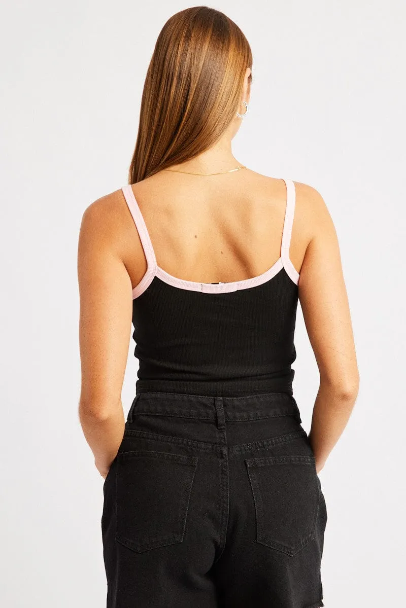 Black Graphic Singlet Top sold by Ally Fashion product image thumbnail 5