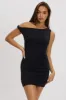 Black Bodycon Dress Twist off Shoulder Mini sold by Ally Fashion