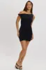 Black Bodycon Dress Twist off Shoulder Mini sold by Ally Fashion