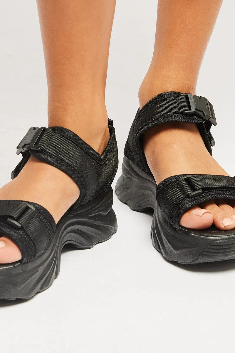 Black Platform Sports Sandals sold by Ally Fashion product image thumbnail 2