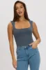 Blue Supersoft Bodysuit Scoop Neck sold by Ally Fashion