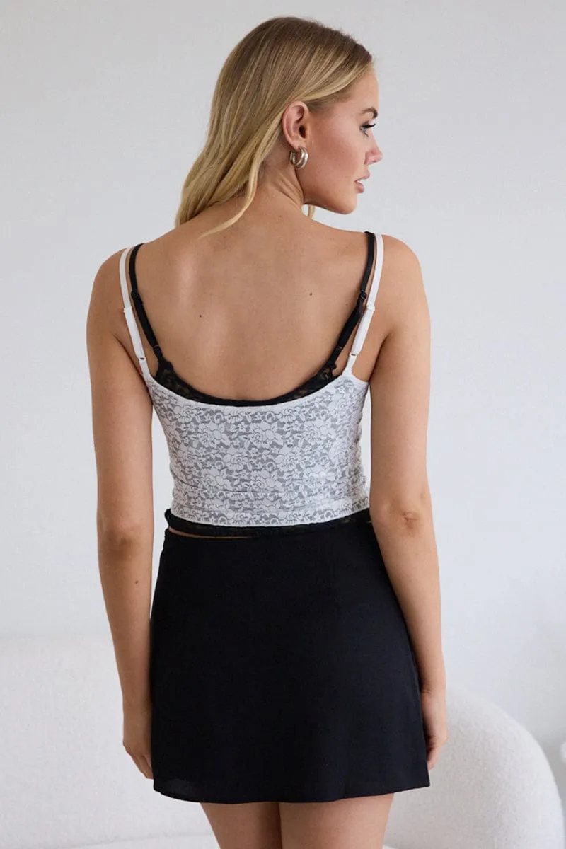 Black Mini Skort Skirt Mid Rise Tailored Lined sold by Ally Fashion product image thumbnail 3