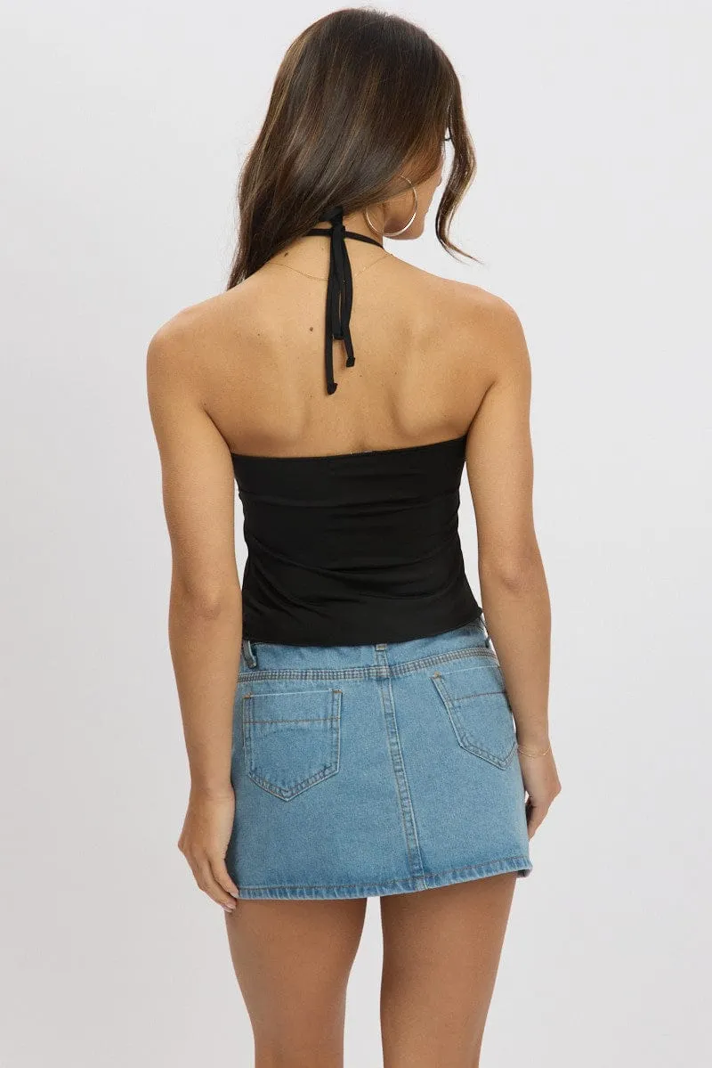 Black Halter Top Sleeveless sold by Ally Fashion product image thumbnail 5
