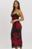 Black Floral Bodycon Dress Maxi Mesh sold by Ally Fashion