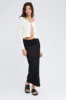 Black Midi Skirt High Rise Textured Jersey sold by Ally Fashion
