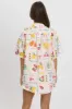 Pink Abstract Relaxed Shirt Short Sleeve sold by Ally Fashion