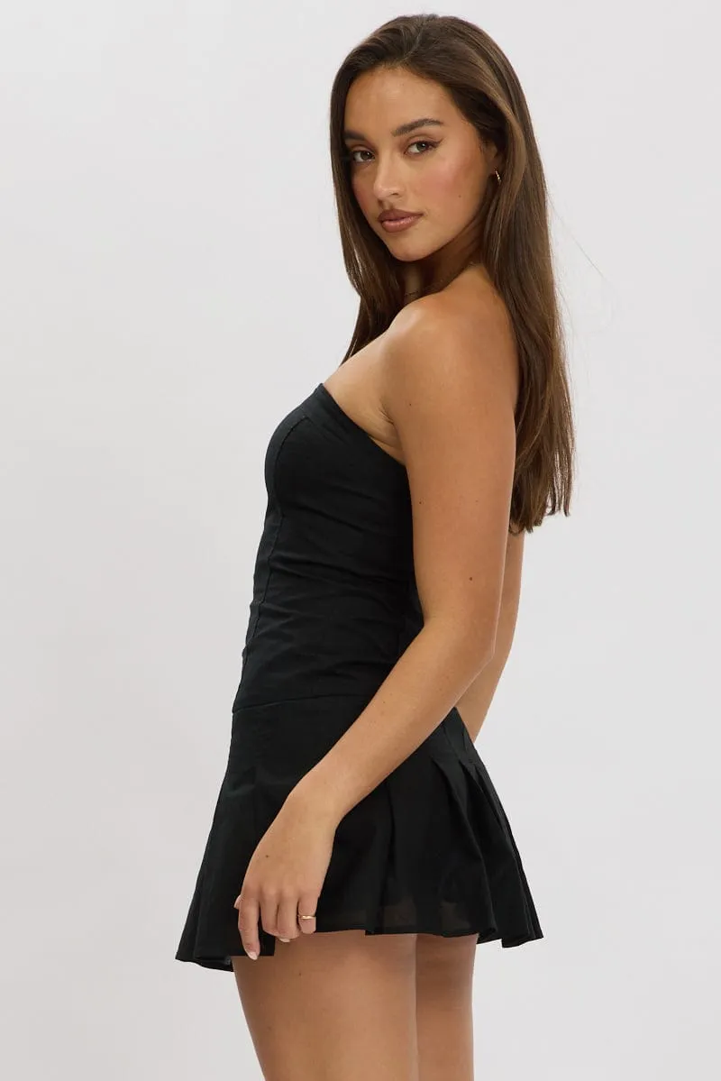 Black Strapless Mini Dress sold by Ally Fashion product image thumbnail 4