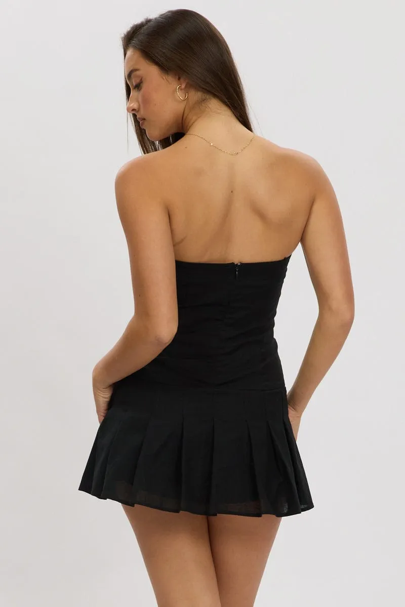 Black Strapless Mini Dress sold by Ally Fashion product image thumbnail 5