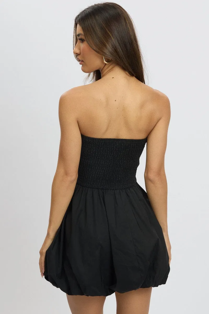 Black Bubble Mini Dress Strapless sold by Ally Fashion product image thumbnail 5