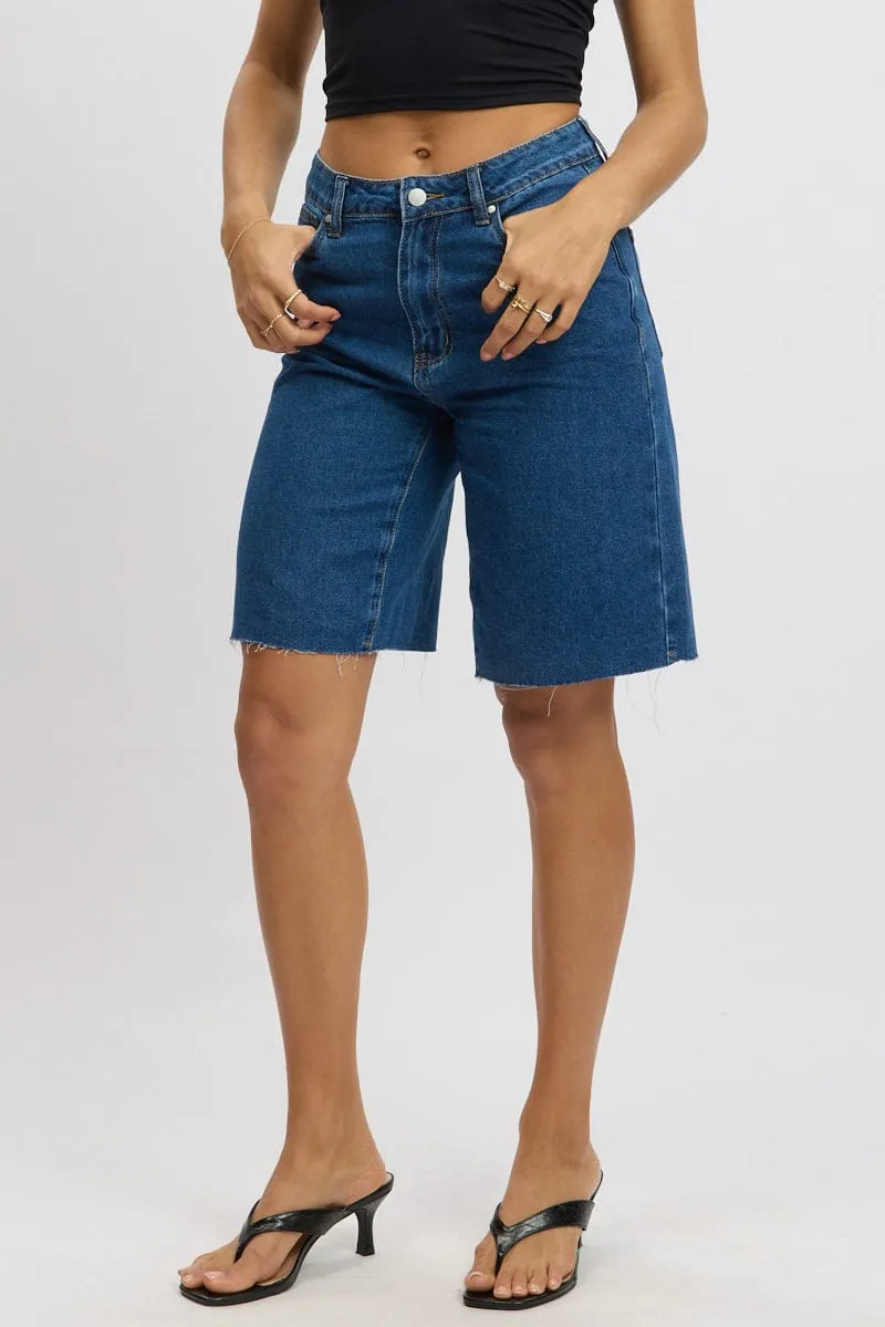 Denim Jorts High Rise sold by Ally Fashion product image thumbnail 3