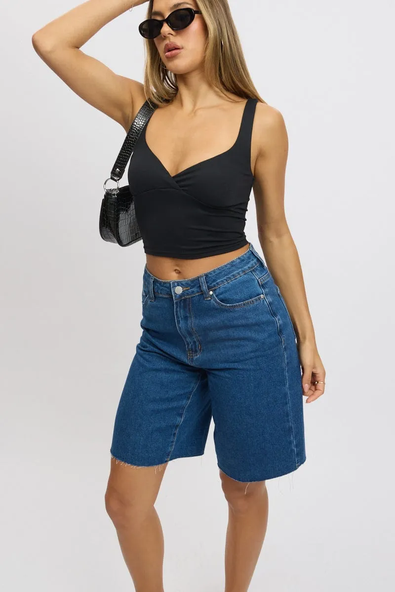 Denim Jorts High Rise sold by Ally Fashion