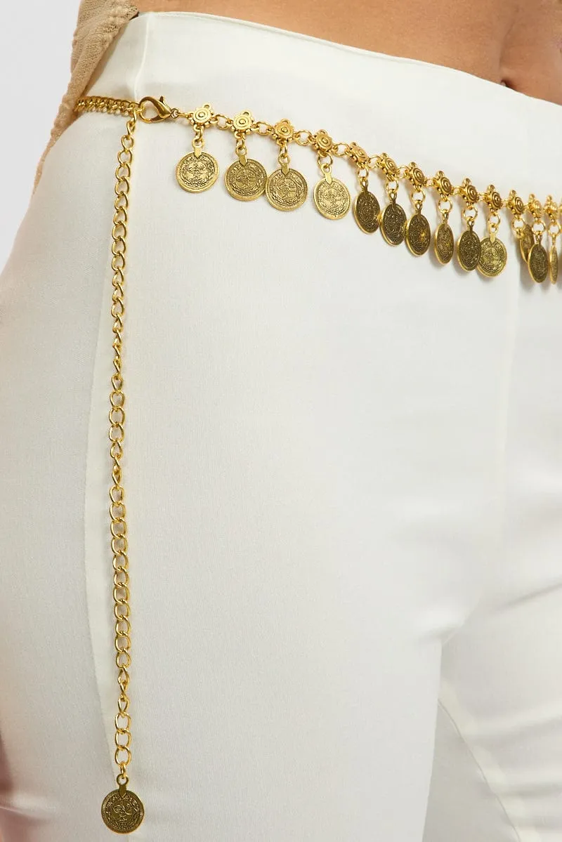 Gold Coin Charm Chain Belts sold by Ally Fashion product image thumbnail 2