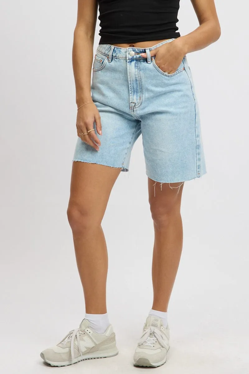 Denim Jorts Mid Rise sold by Ally Fashion product image thumbnail 3