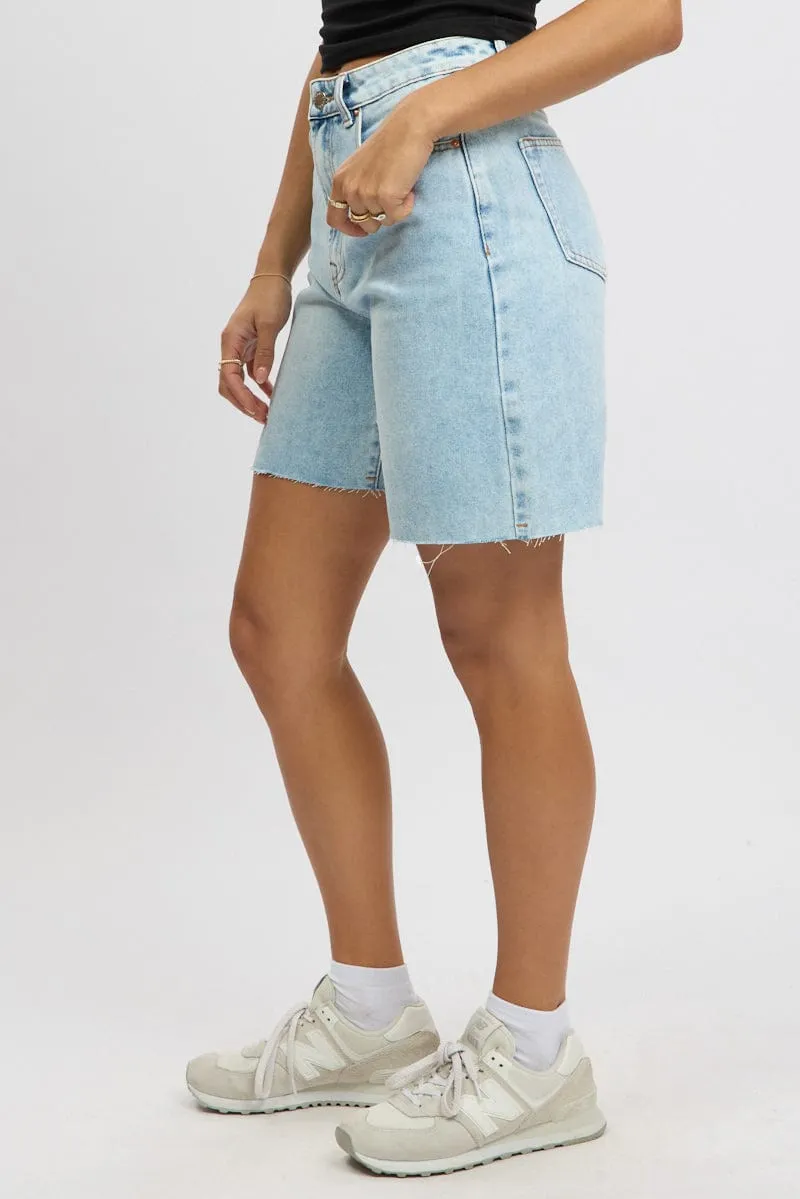 Denim Jorts Mid Rise sold by Ally Fashion product image thumbnail 4