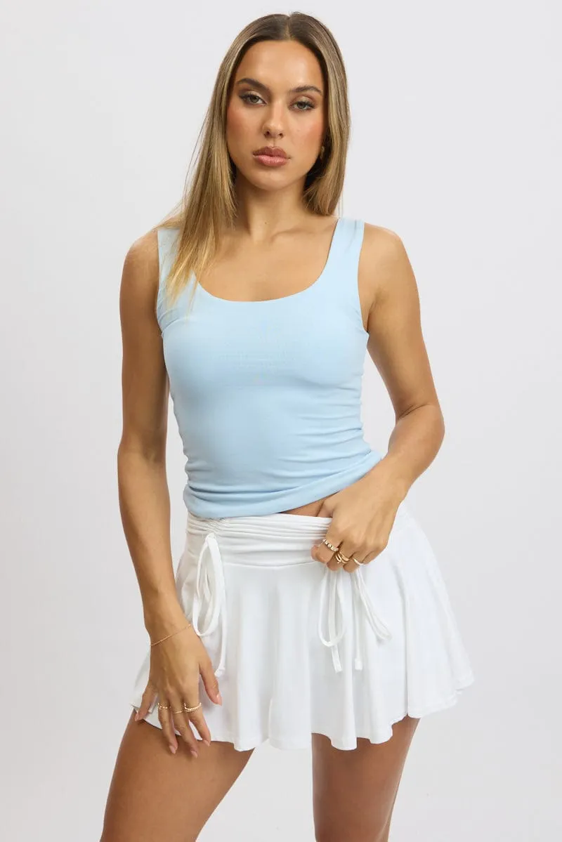 Blue Supersoft Top U Neck Sleeveless sold by Ally Fashion product image thumbnail 3