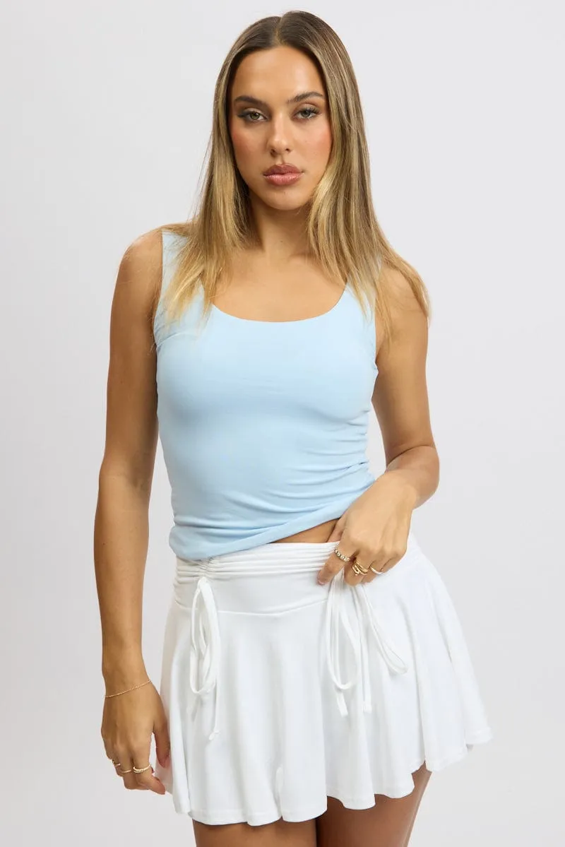 Blue Supersoft Top U Neck Sleeveless sold by Ally Fashion