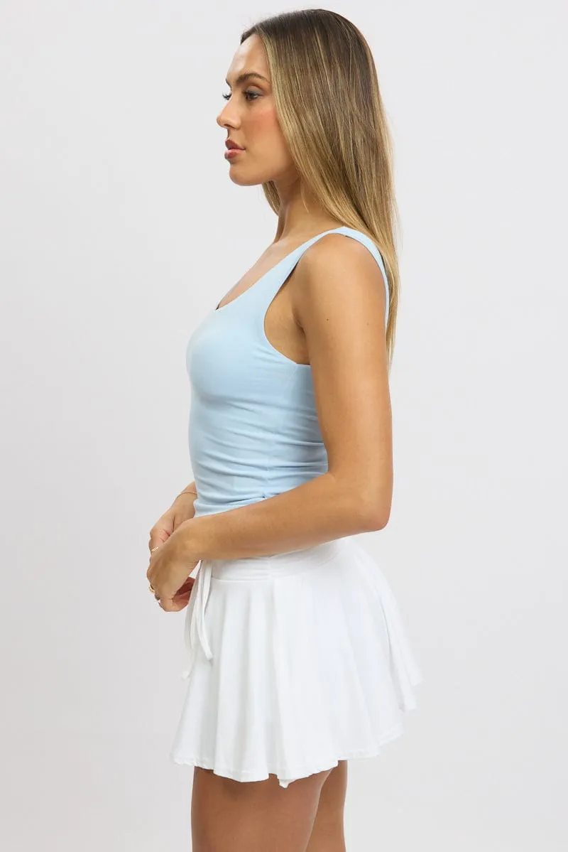 Blue Supersoft Top U Neck Sleeveless sold by Ally Fashion product image thumbnail 4