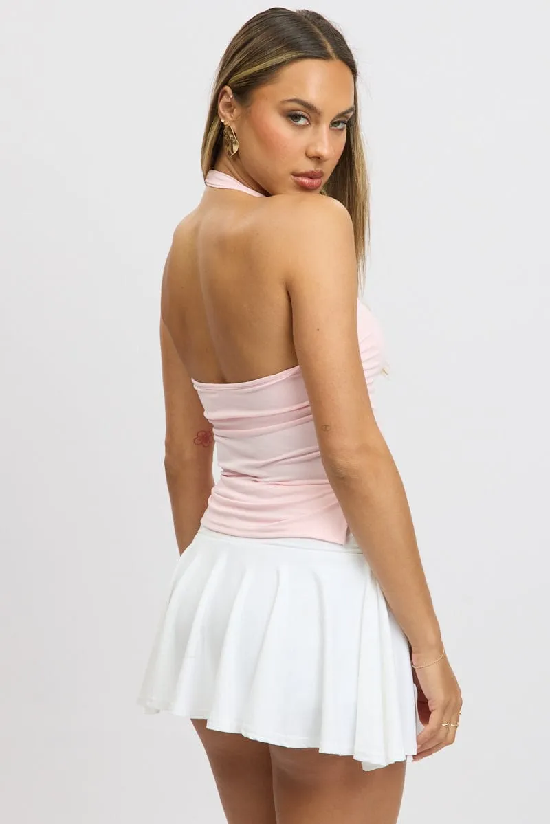 Pink Halter Neck Top Sleeveless Supersoft sold by Ally Fashion product image thumbnail 5