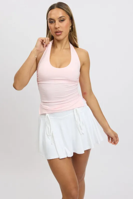 Pink Halter Neck Top Sleeveless Supersoft sold by Ally Fashion