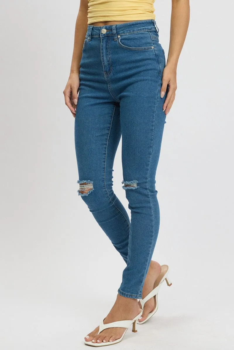 Denim Skinny Jean High Rise sold by Ally Fashion product image thumbnail 4