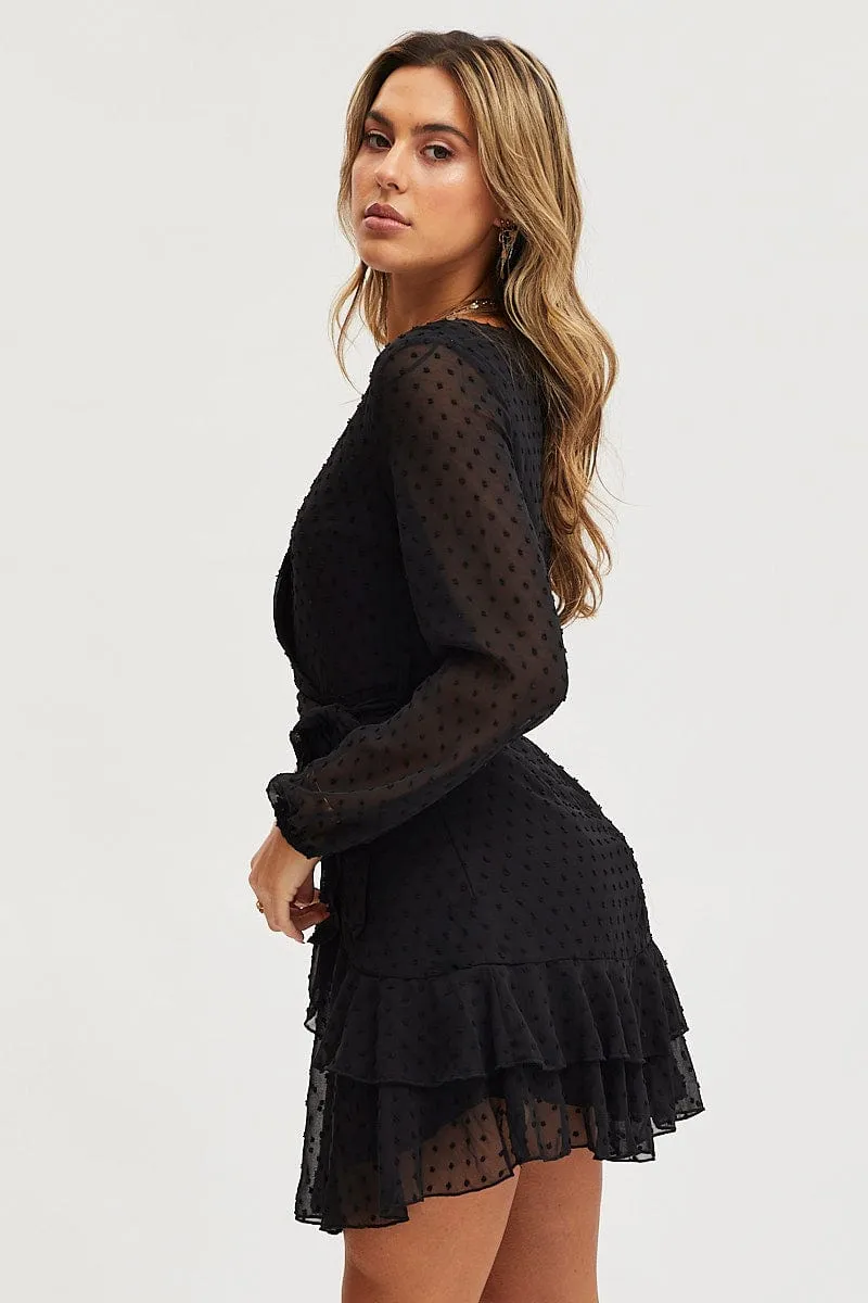 Black Skater Dress Long Sleeve Mini sold by Ally Fashion product image thumbnail 4