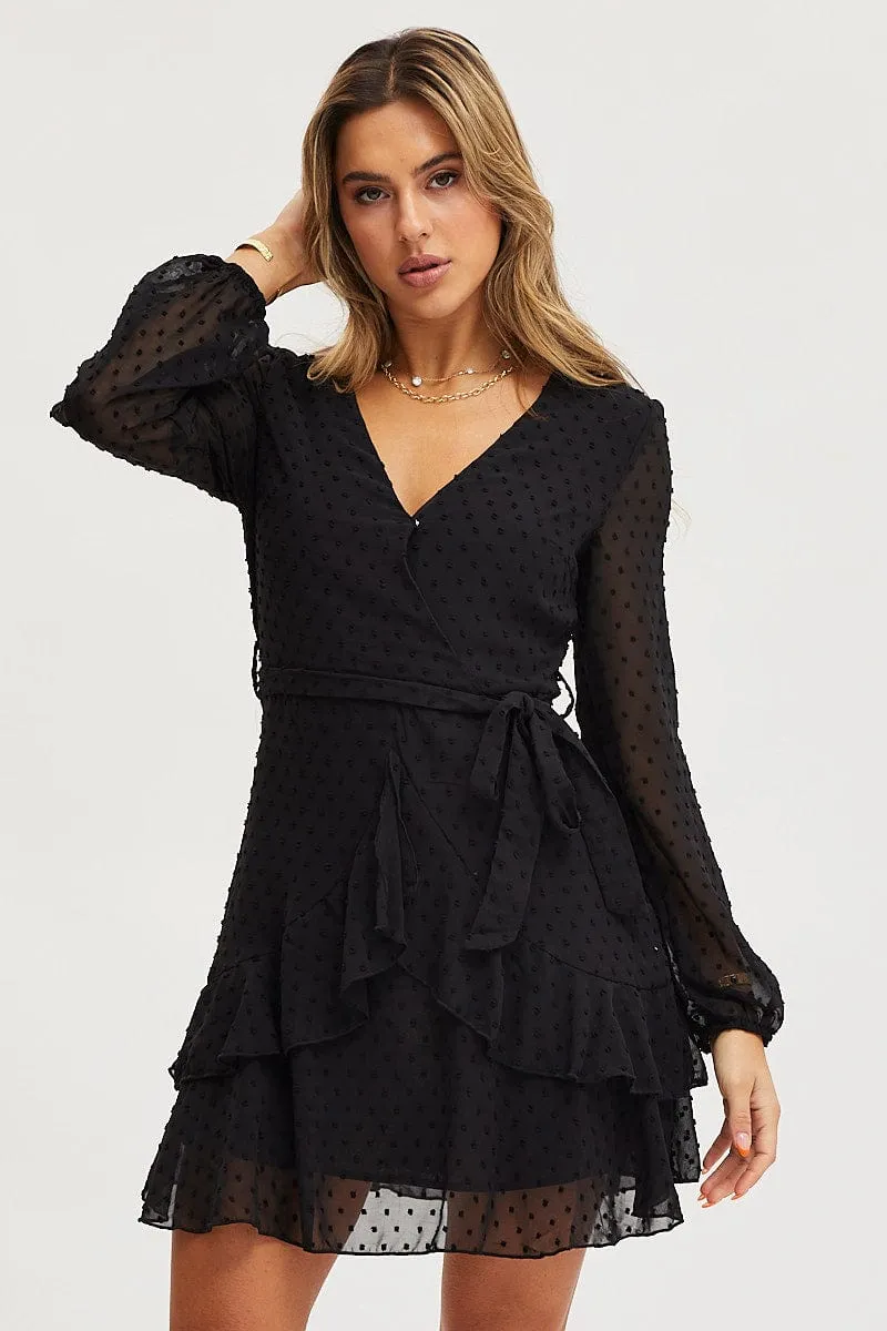 Black Skater Dress Long Sleeve Mini sold by Ally Fashion product image thumbnail 3
