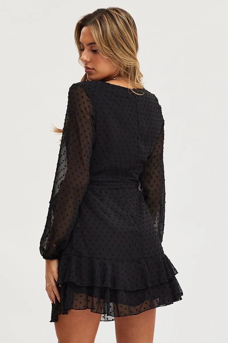 Black Skater Dress Long Sleeve Mini sold by Ally Fashion product image thumbnail 5