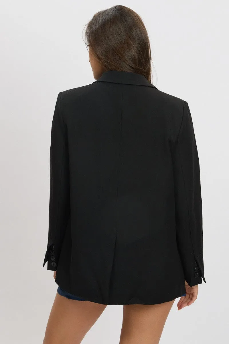 Black Oversized Blazer Long Sleeve sold by Ally Fashion product image thumbnail 5
