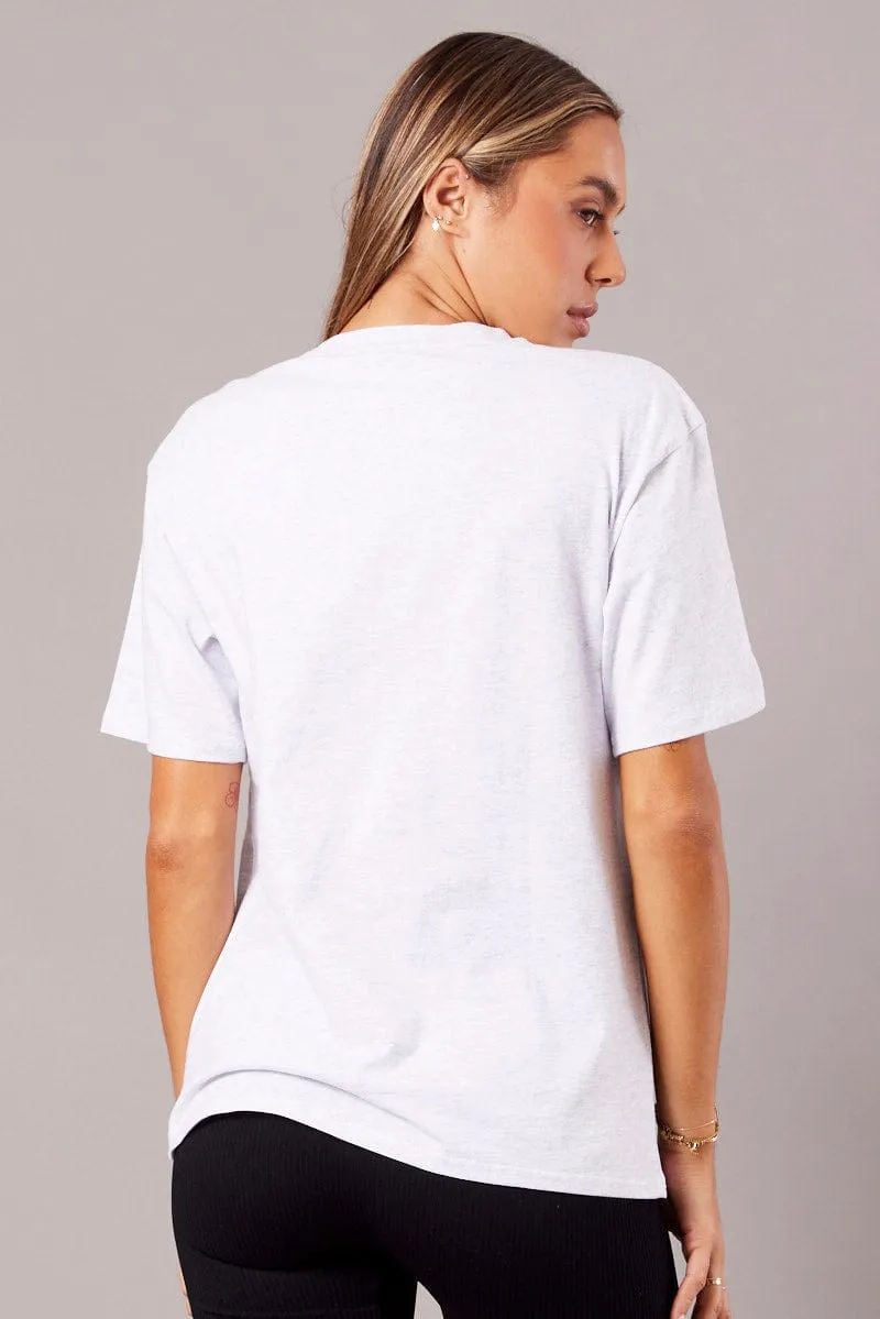 Grey Graphic Tee Short Sleeve sold by Ally Fashion product image thumbnail 5