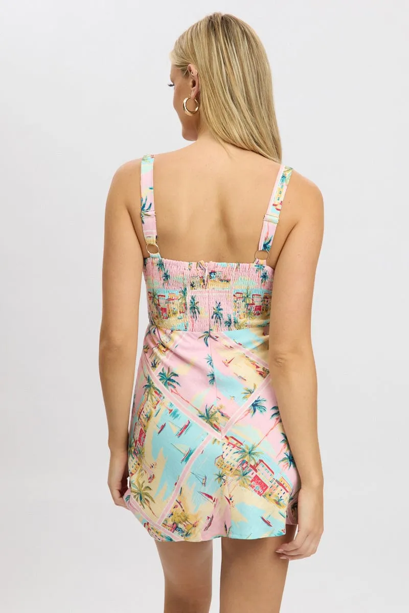 Multi Abstract Mini Dress Sleeveless sold by Ally Fashion product image thumbnail 5