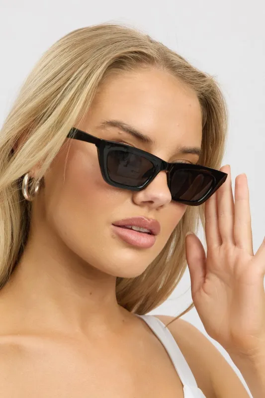 Black Animal Print Cat Eye Sunglasses sold by Ally Fashion