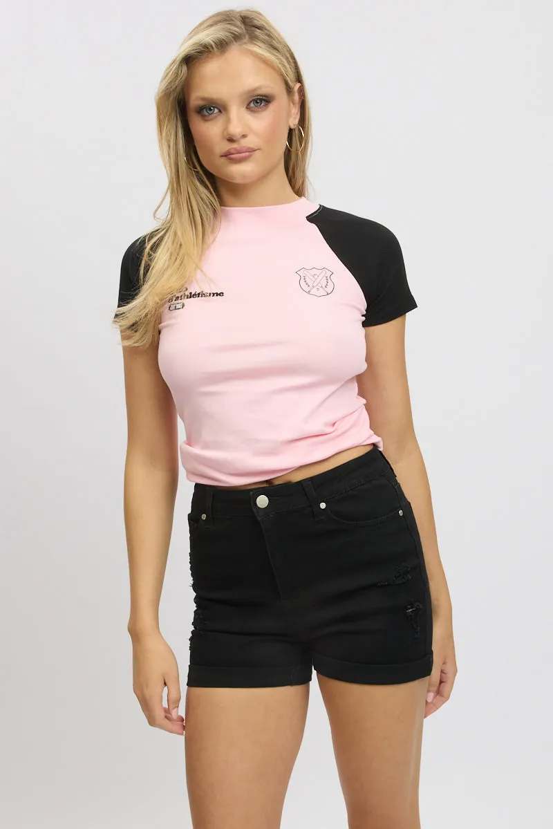 Black Skinny Short High Rise Rolled Hem sold by Ally Fashion