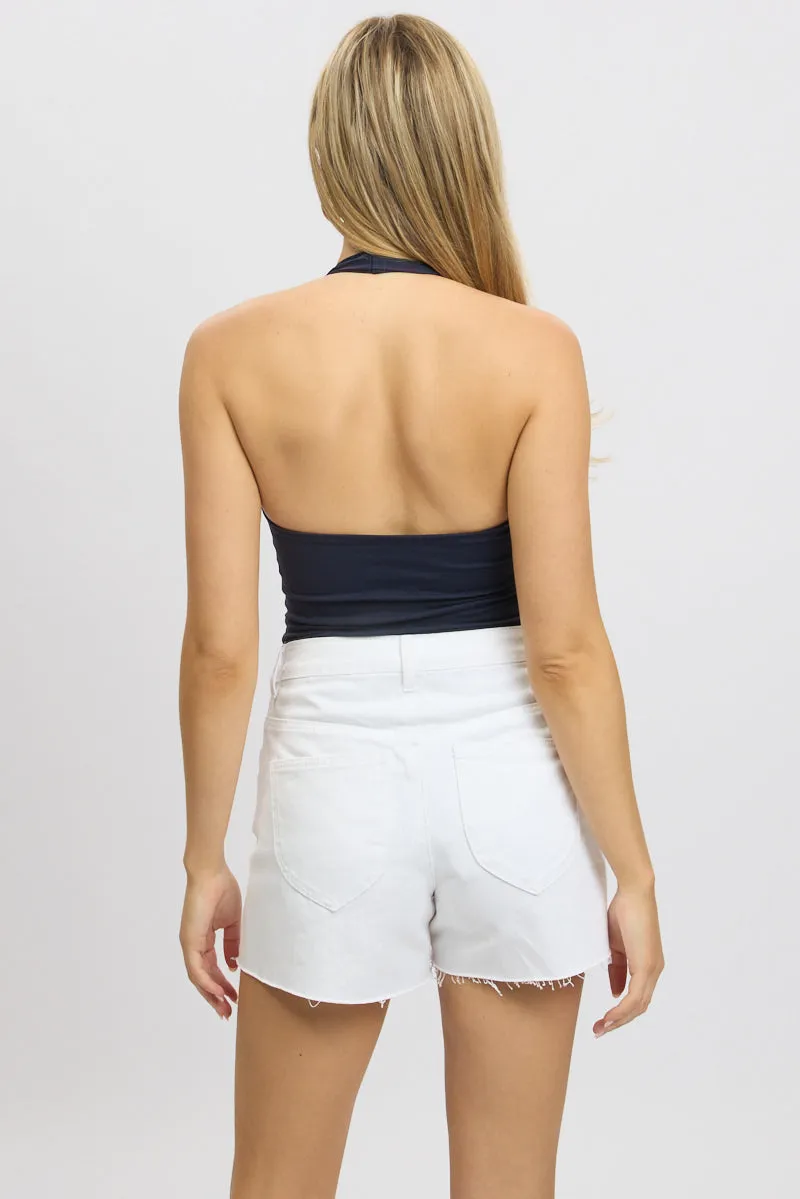 Blue Supersoft Bodysuit Halter Neck sold by Ally Fashion product image thumbnail 5