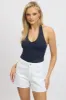Blue Supersoft Bodysuit Halter Neck sold by Ally Fashion