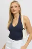 Blue Supersoft Bodysuit Halter Neck sold by Ally Fashion