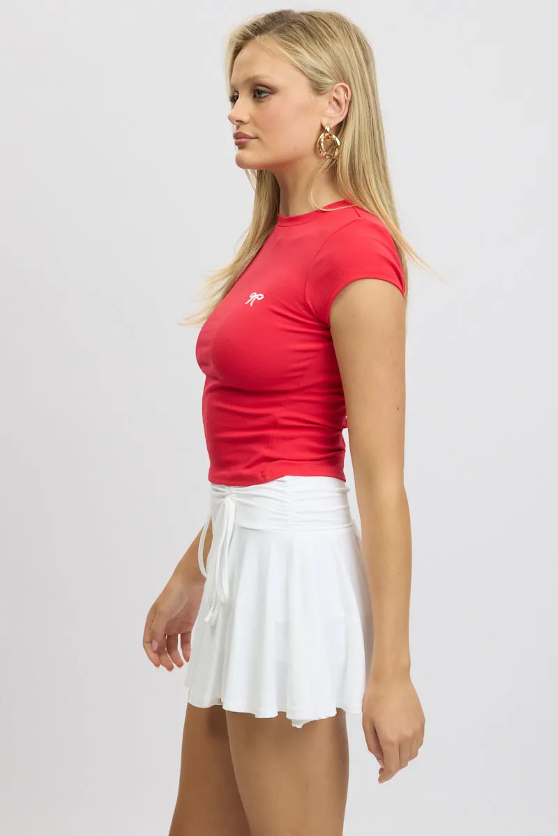 Red Graphic Tee Short Sleeve sold by Ally Fashion product image thumbnail 4