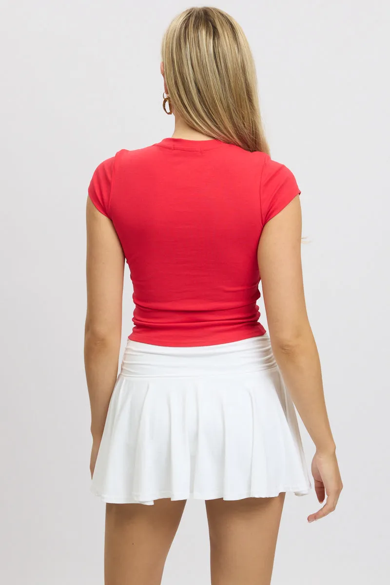 Red Graphic Tee Short Sleeve sold by Ally Fashion product image thumbnail 5