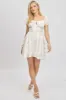Pink Ditsy Fit And Flare Dress Mini sold by Ally Fashion