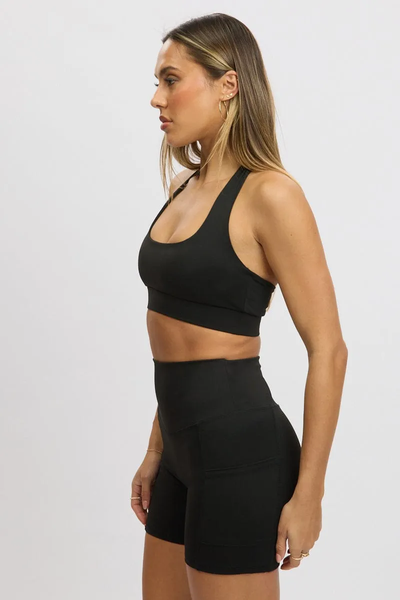 Black Halter Bralette Top sold by Ally Fashion product image thumbnail 4