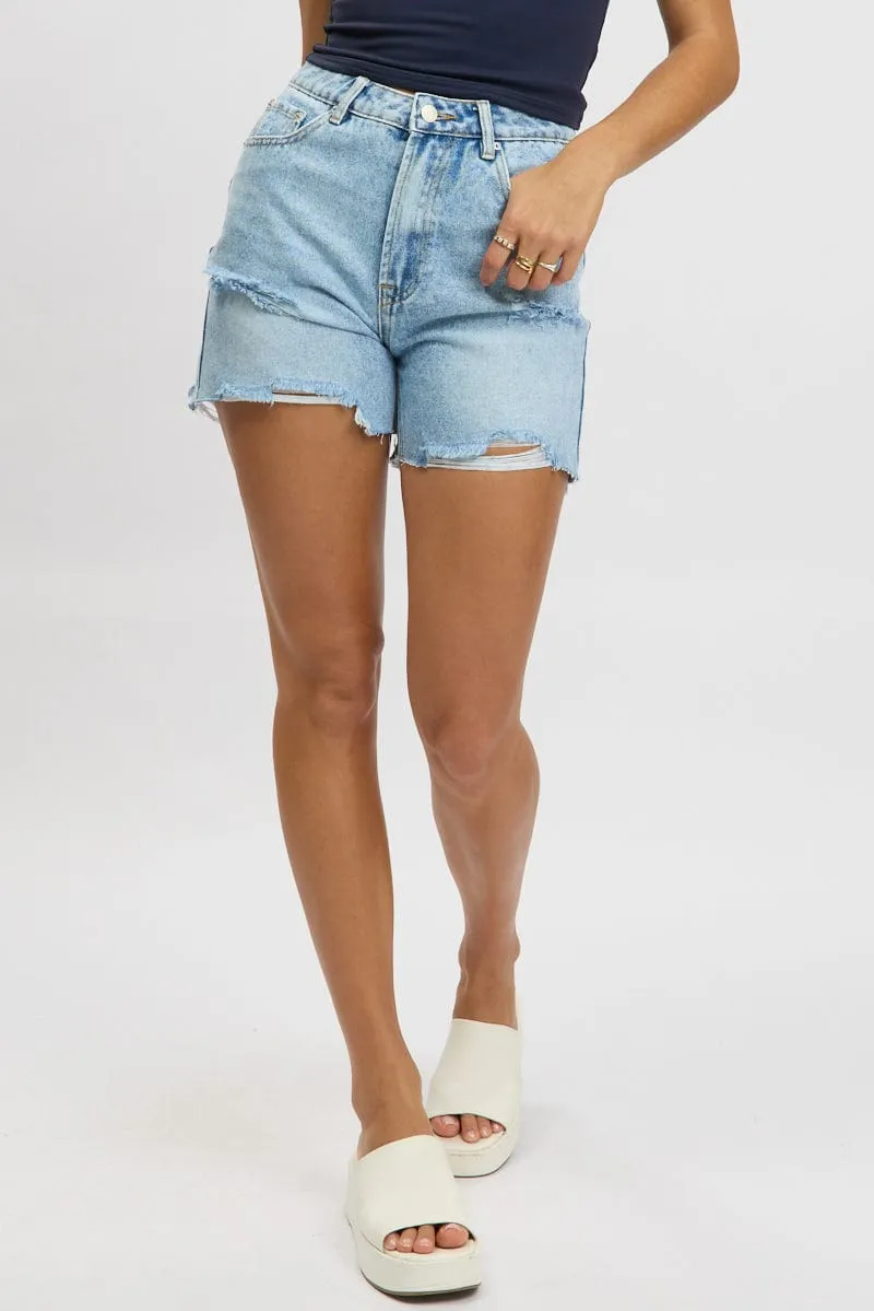 Denim Jorts High Rise sold by Ally Fashion product image thumbnail 3