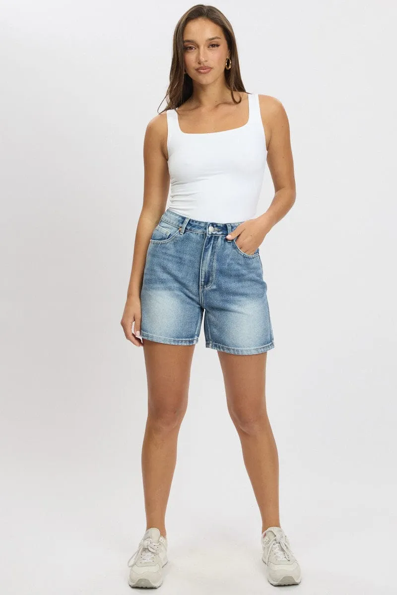 Denim Relaxed Shorts High Rise sold by Ally Fashion product image thumbnail 2