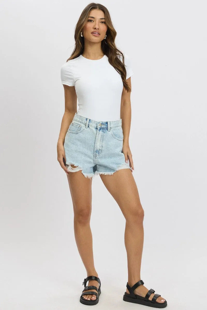 Denim Relaxed Shorts HIgh Rise sold by Ally Fashion product image thumbnail 2