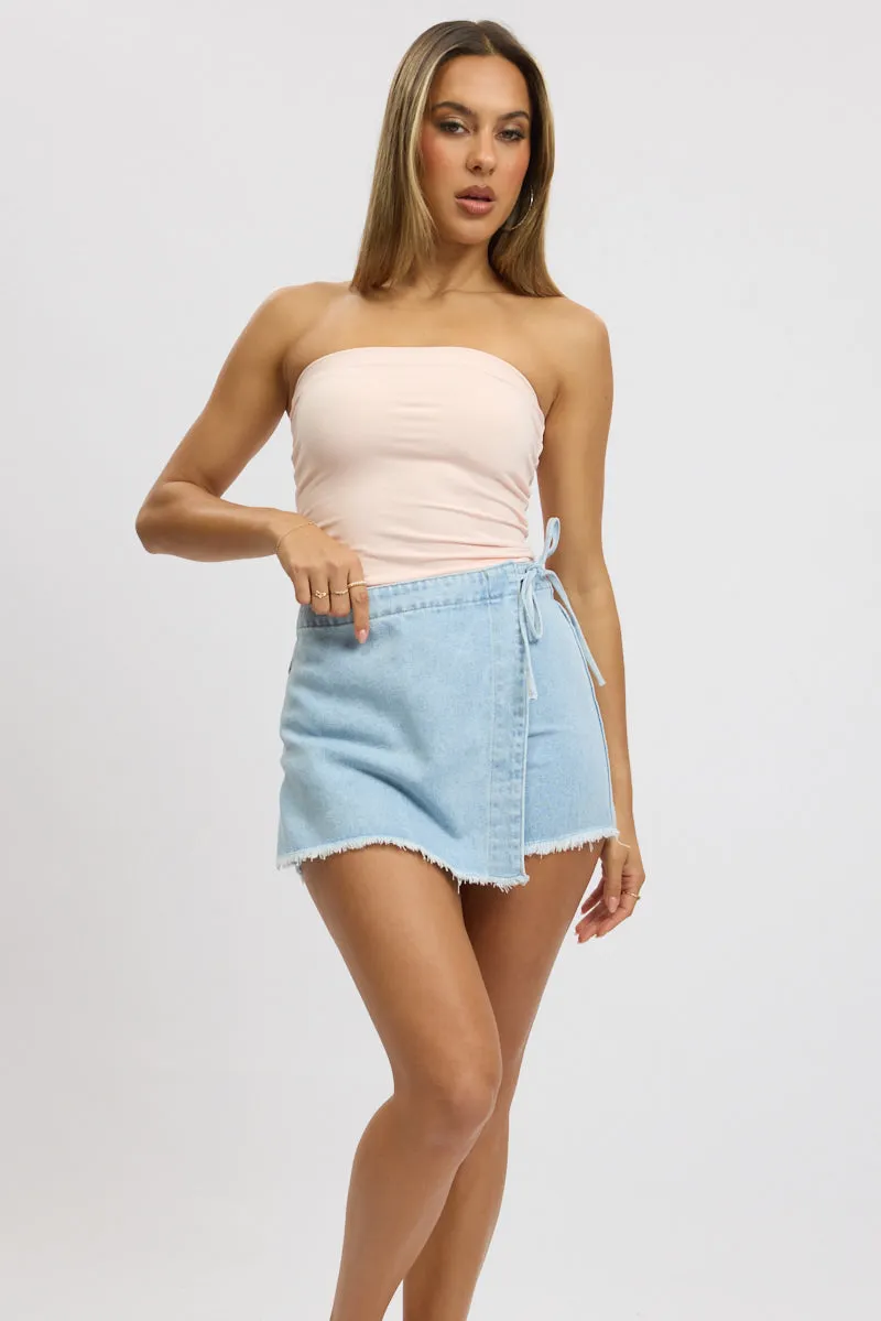 Denim Skort Skirt High Rise sold by Ally Fashion product image thumbnail 3