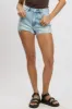 Denim Relaxed Shorts High Rise sold by Ally Fashion