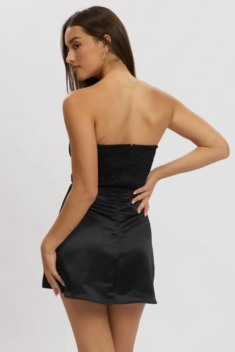 Black Fit And Flare Dress Ribbon Detail sold by Ally Fashion product image thumbnail 5