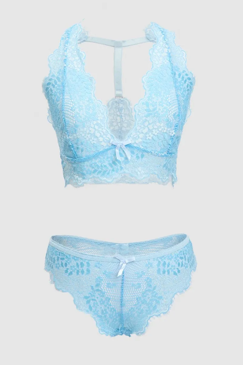 Blue Lace Lingerie Set sold by Ally Fashion