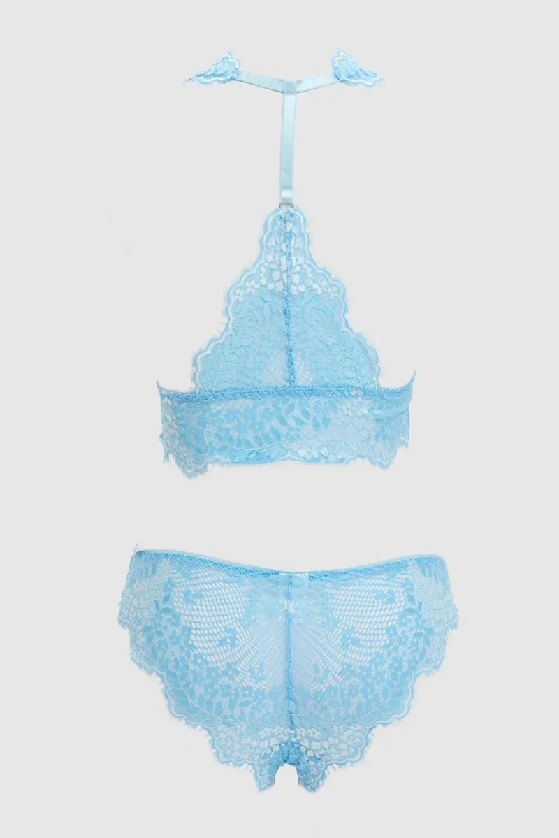 Blue Lace Lingerie Set sold by Ally Fashion product image thumbnail 2